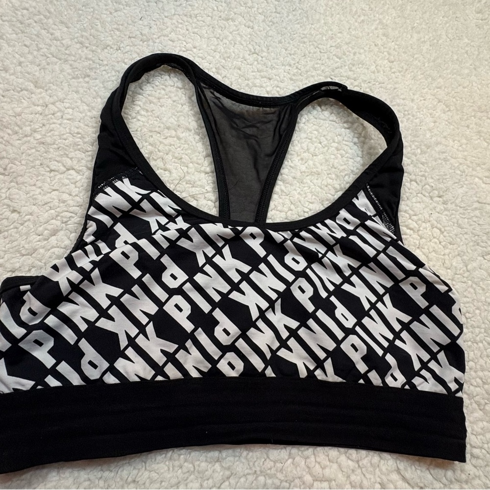 Victoria's Secret Black and White Sports Bra Intimates | Size Medium